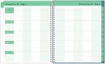 Blue Sky 2021-2022 Academic Year Teachers Weekly & Monthly Lesson Planner, 8.5" x 11", Flexible Cover, Wirebound, Ditsy Dapple Light (132002) - Image 2